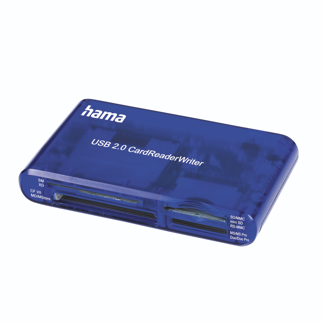 00055348 Hama USB-2.0-Multi-Kartenleser "35in1", Blau | hama-suisse.ch