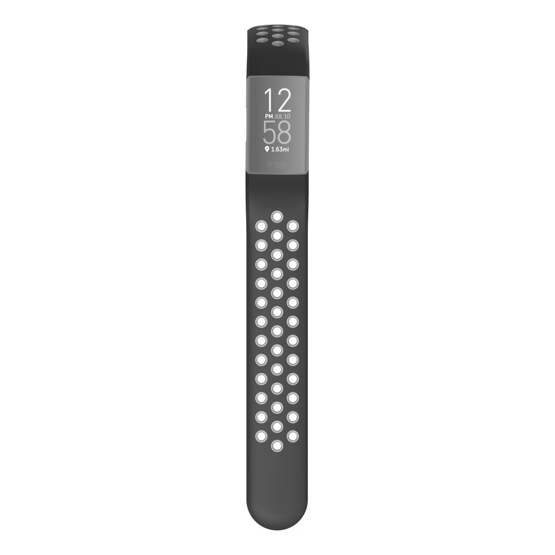 Sportarmband für Fitbit Charge 3/4, atmungsaktives | Hama Schw./Grau Uhrenarmband
