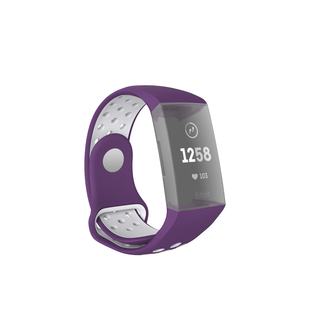 00086224 Hama Sportarmband für Fitbit Charge 3/4, atmungsaktives  Uhrenarmband, Lila/Grau | hama-suisse.ch
