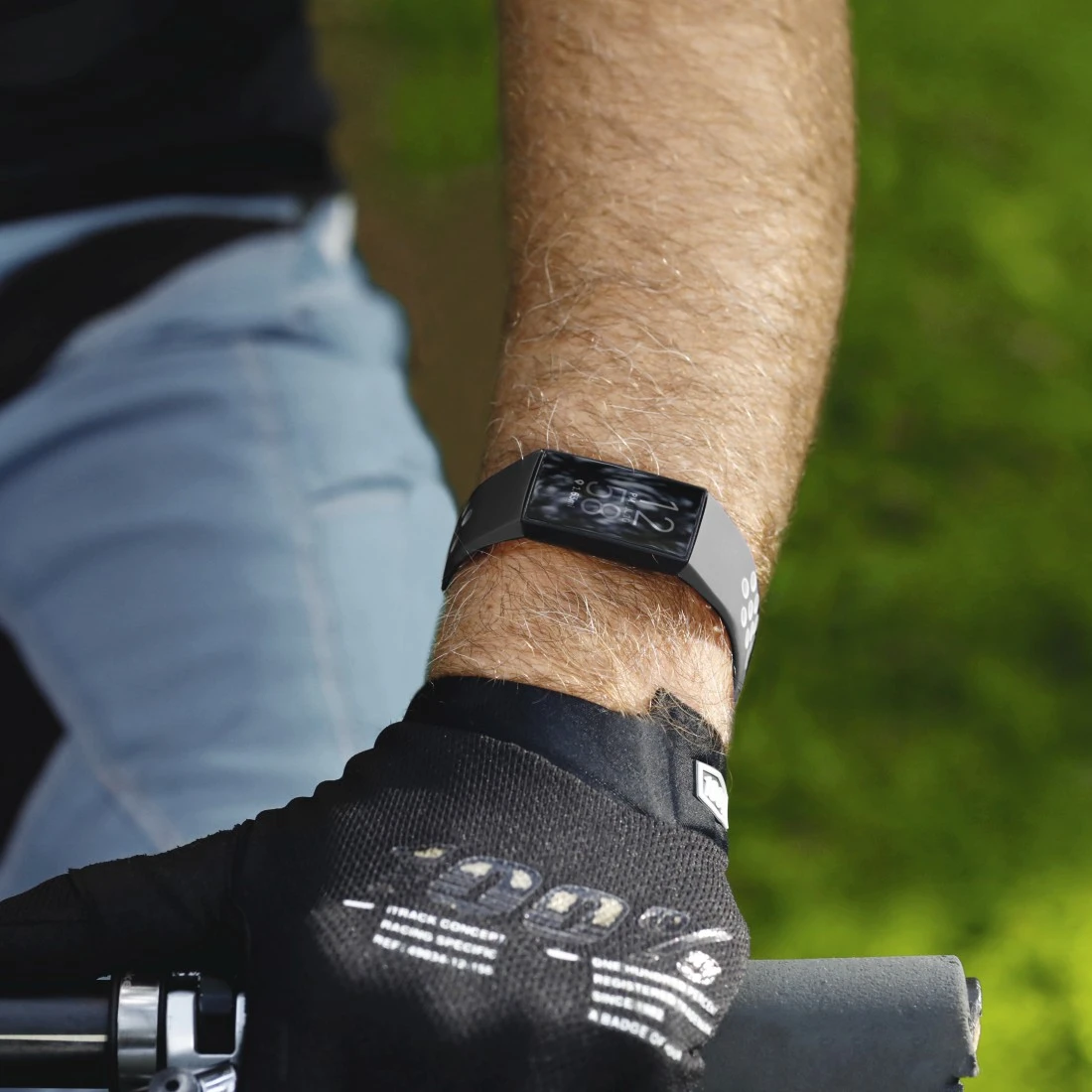Sportarmband atmungsaktives Hama Uhrenarmband, 3/4, für Schw./Grau Charge Fitbit |