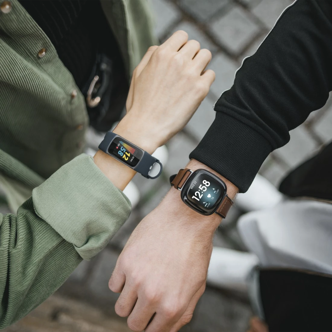 Silikon, Fitbit Uhrenarmband für Weiß Leder | und Versa Hama aus Armband 3/Sense,
