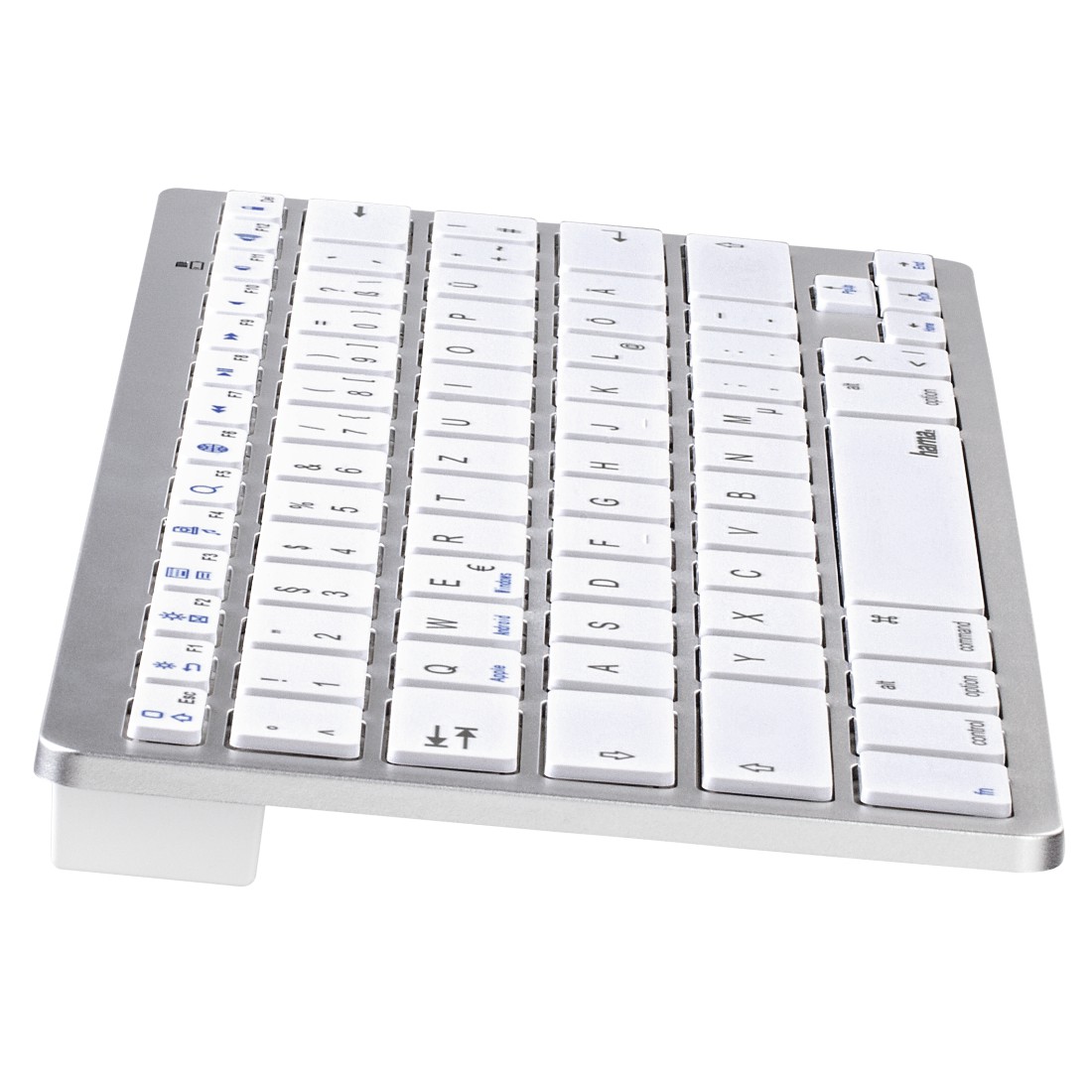 00108393 Hama Bluetooth®-Tastatur "KEY4ALL X510", Silber/Weiß | hama-suisse .ch
