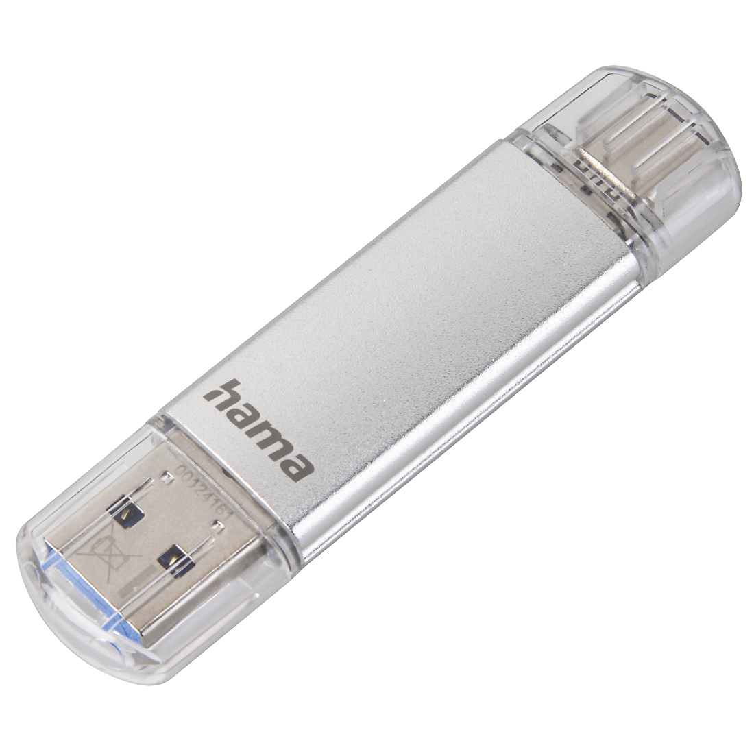 00124161 Hama USB-Stick "C-Laeta", Type-C USB 3.1/USB 3.0, 16GB, 40 MB/s,  Silber | hama-suisse.ch