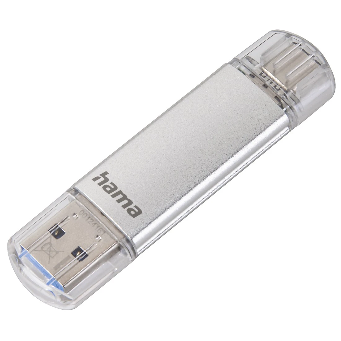 USB-Stick C-Laeta, Type-C USB 3.1/USB 3.0, 16GB, 40 MB/s, Silber