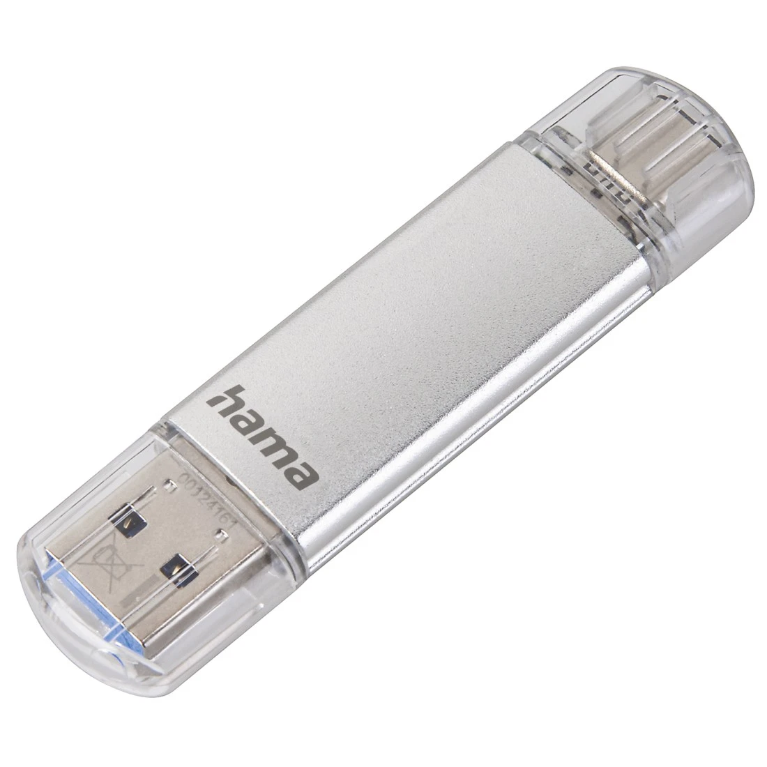 USB-Stick "C-Laeta", Type-C USB 3.1/USB 3.0, 64GB, 40 MB/s, Silber | Hama