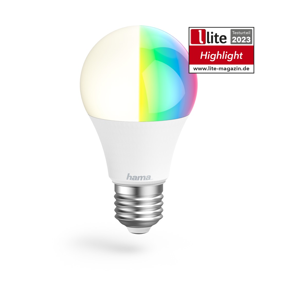 WLAN-LED-Lampe, E27, 10W, RGBW, dimmbar, Birne, für Sprach-/App-Steuerung |  Hama