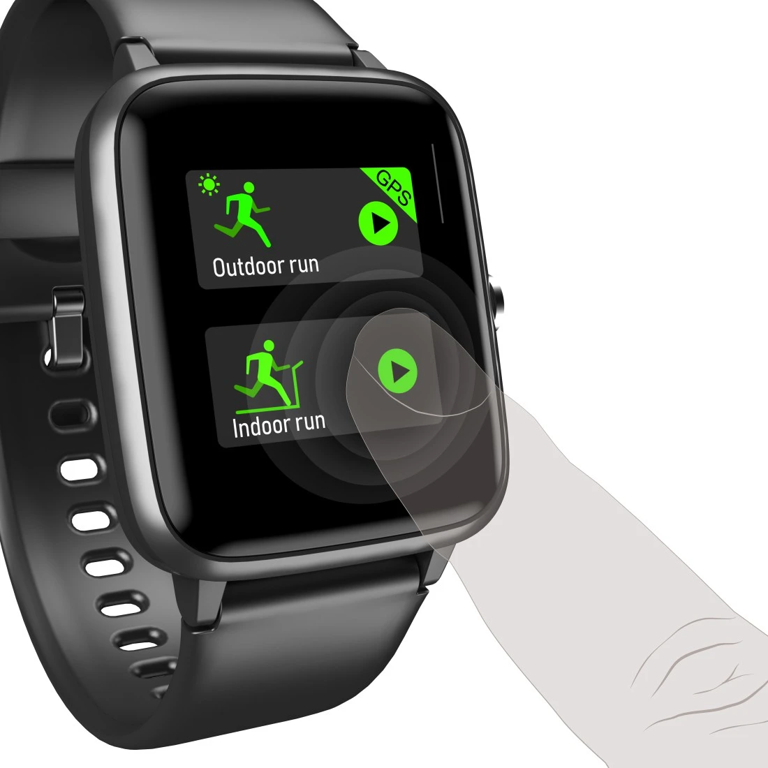 Smartwatch "Fit Watch 5910", GPS, wasserdicht, Herzfrequenz, Kalorien, SW |  Hama