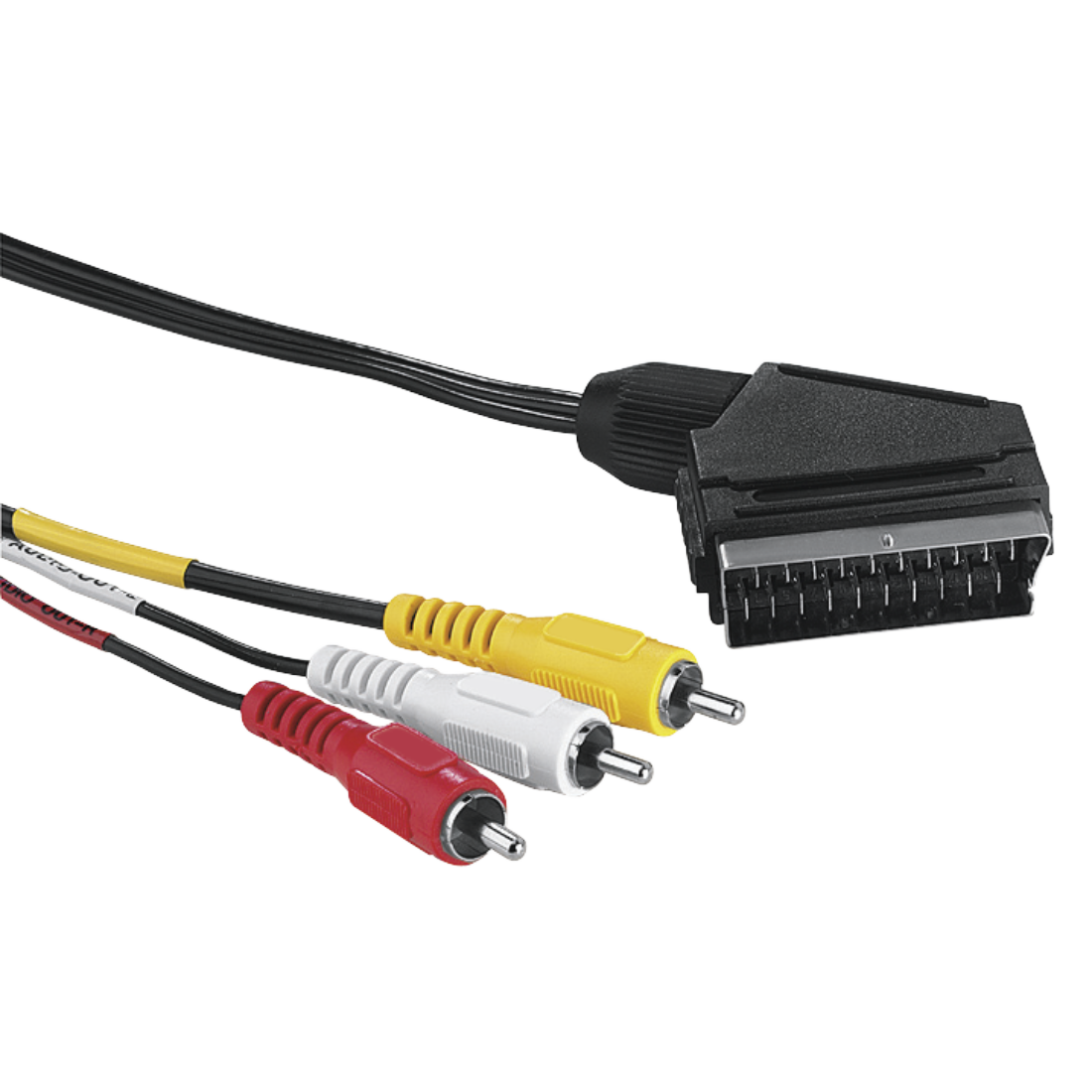 Video-Kabel, Scart-Stecker - 3 Cinch-Stecker (Video/Stereo), 2,0 m | Hama  Classic Line
