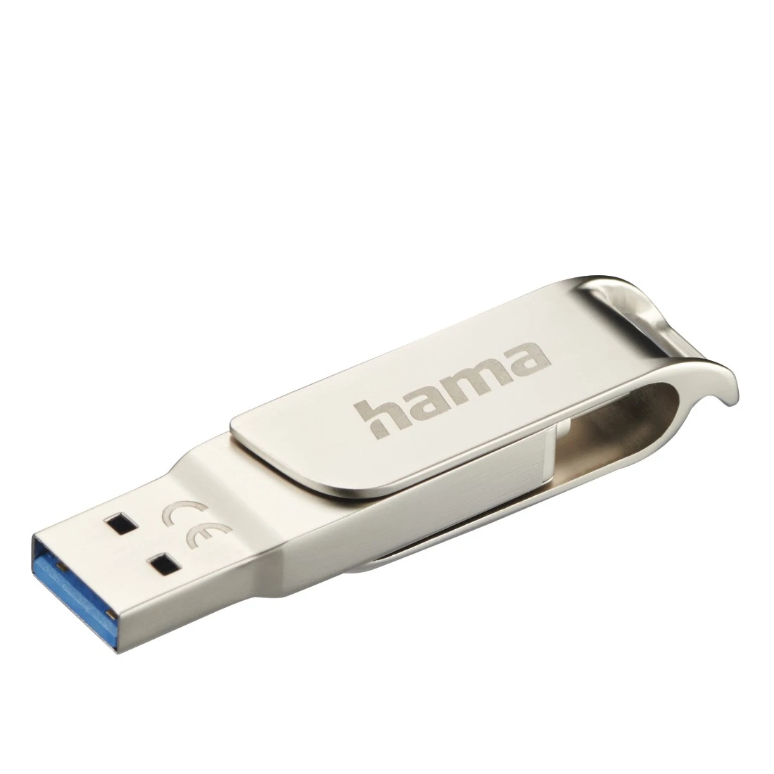USB-Stick "C-Rotate Pro", USB-C 3.1/3.0, 32GB, 70 MB/s, Silber | Hama