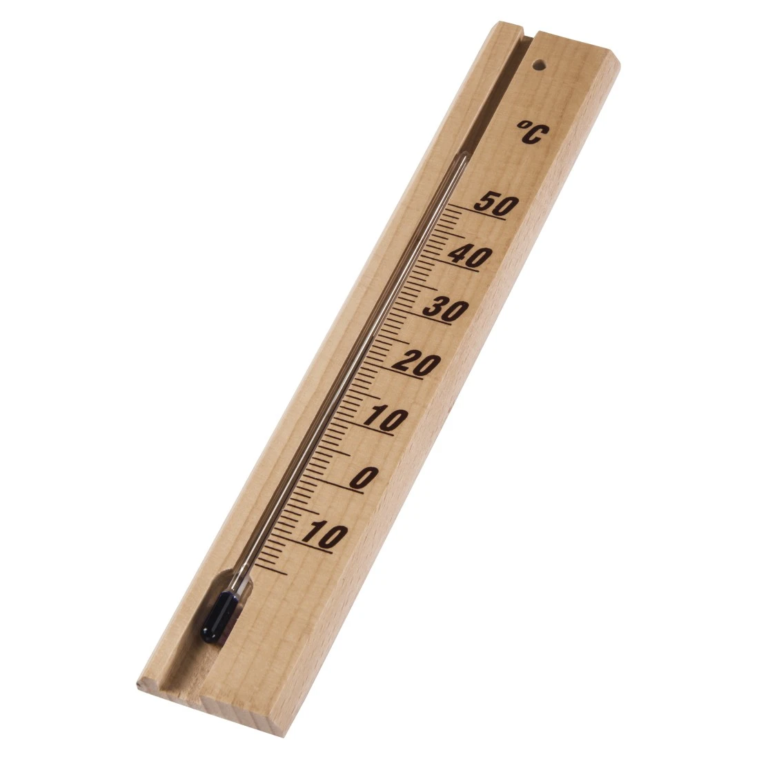 Thermometer, für innen, Holz, 20 cm, analog