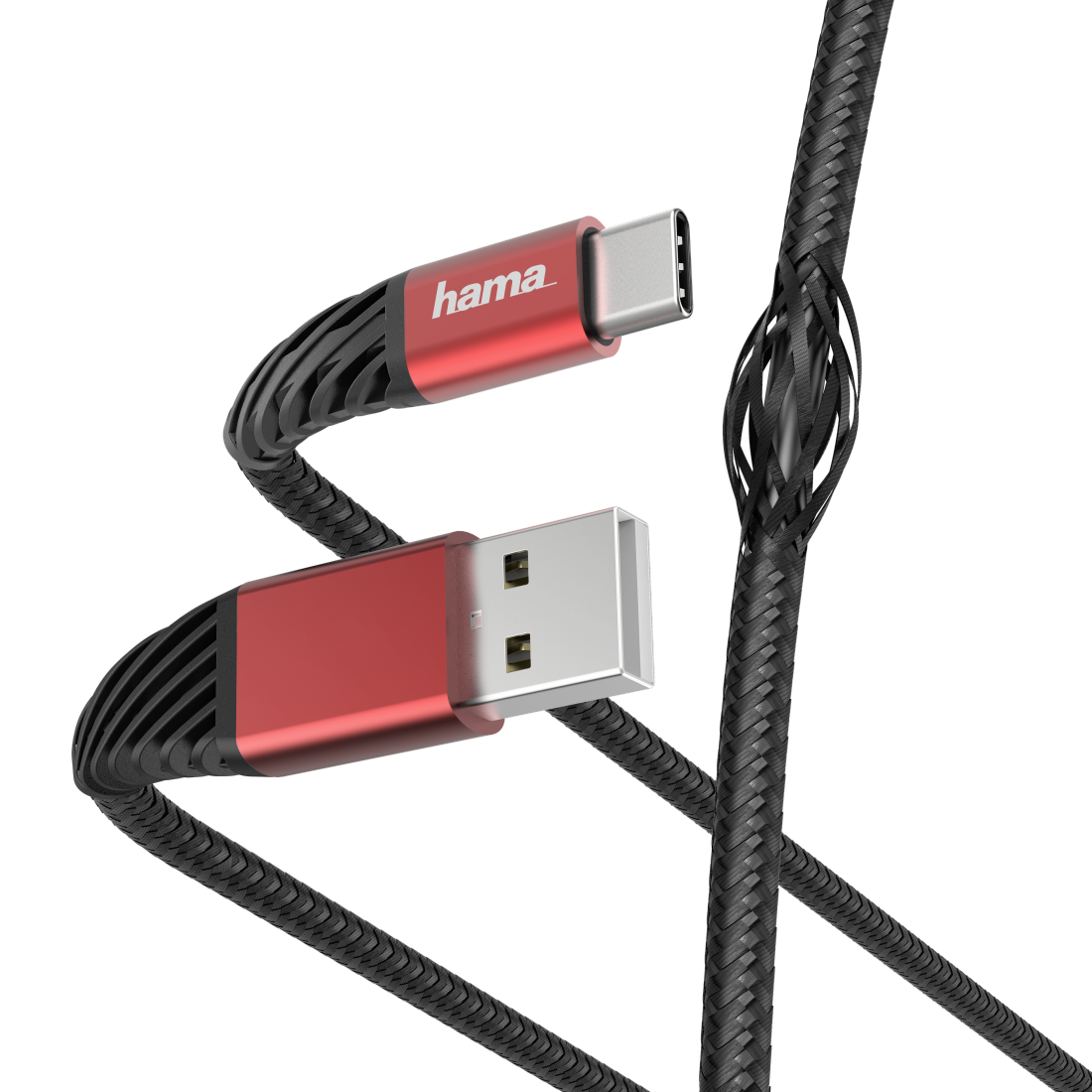 00187218 Hama Lade-/Datenkabel "Extreme", USB-A - USB-C, 1,5 m, Schwarz/Rot  | hama-suisse.ch