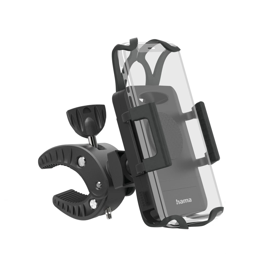 Universal Fahrrad Handyhalterung Handyhalter Halter Fahrrad Smartphone  Fahrradhalterung kompatibel mit Smartphones Handys bis 6 Schwarz/Grau