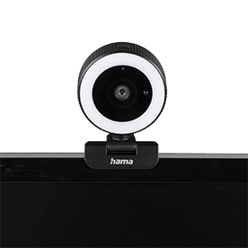 Hama Webcam mit Ringlicht "C-800 Pro", QHD 2K, mit Mikrofon, Fernbedienung, LED