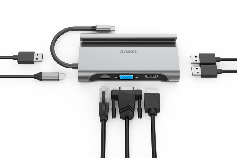 7 Anschlussmöglichkeiten an Hama USB-C-Hub "Connect2Mobile"