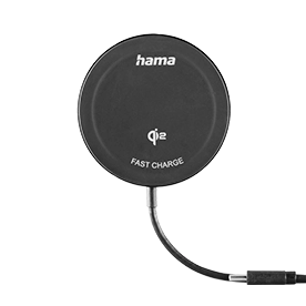 Hama Kabelloses Qi2-Ladegerät, induktives Ladepad, Schnellladen, 15 W