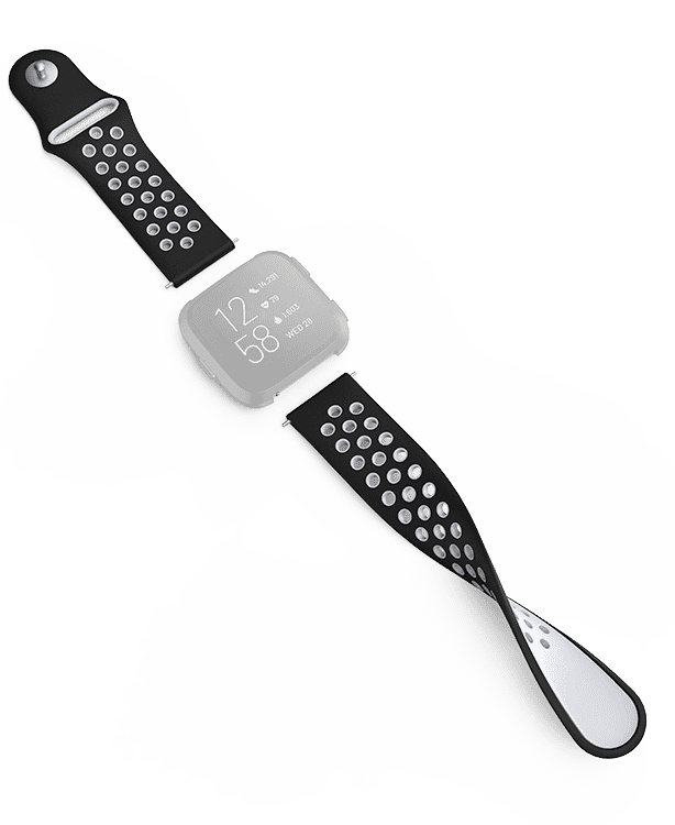 f. (Lite), Uhrenarmband | Hama atmungsaktiv, Fitbit 2/Versa Versa Sw. Sportarmband