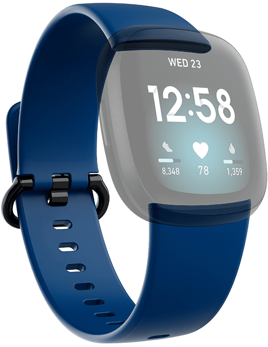 Tauschen, Versa (2), | Armband D.blau zum Hama Uhrenarmband 3/4/Sense für Fitbit