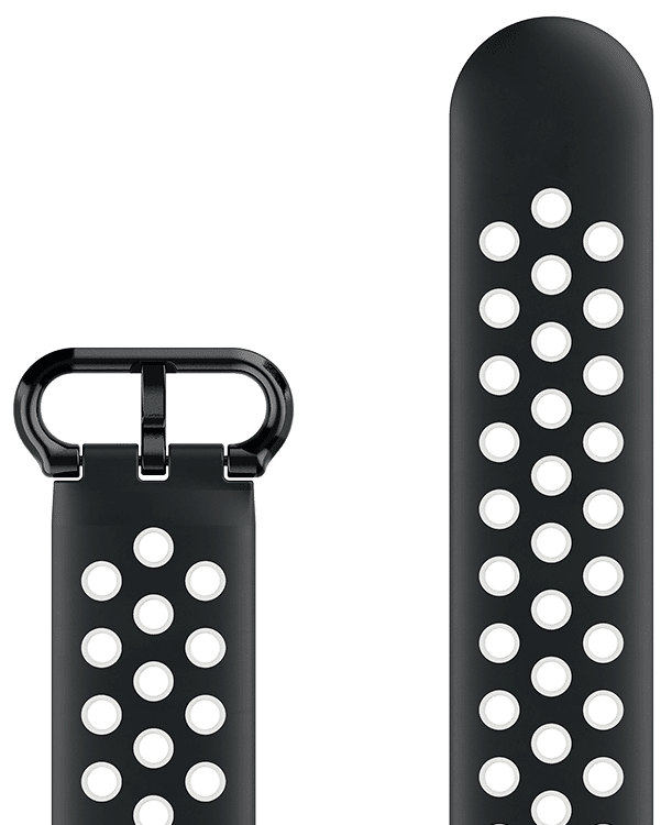Sportarmband für Fitbit atmungsaktives 5, Hama Schw./Grau Uhrenarmband, Charge 