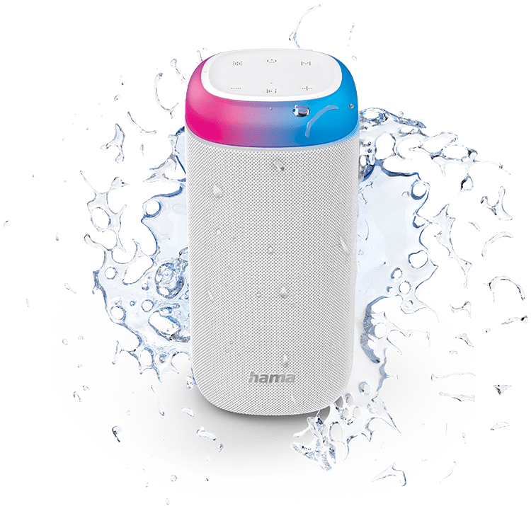 Bluetooth®-Lautsprecher "Shine 2.0", LED, spritzwassergeschützt, 30W, Weiß  | Hama